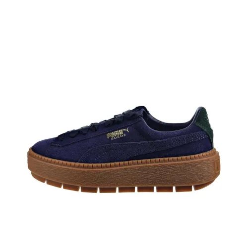 PUMA Suede Skateboard Shoes Women's Low-Top Purple