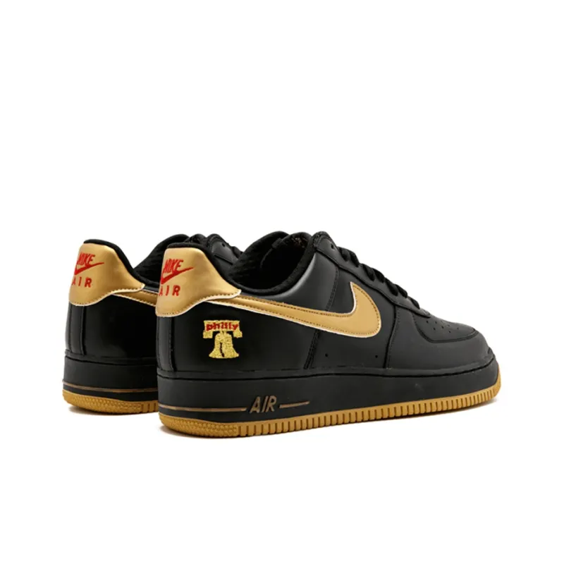 Nike Air Force 1 Premium 'Black Metallic Gold'-4