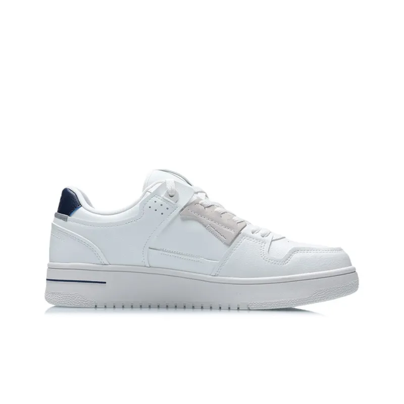 LiNing Tianji Slip Resistant, Abrasion Resistant, Balance, Lightweight Low Top Skateboard Shoes Men's White Blue-1