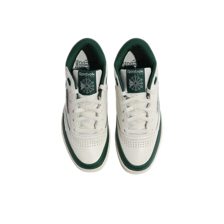 Reebok Unisex Club C Mid Ii Sneakers White/Green-3
