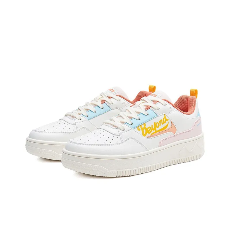 361° Skateboard Shoes Women's Low Top White/Blue/Pink-2