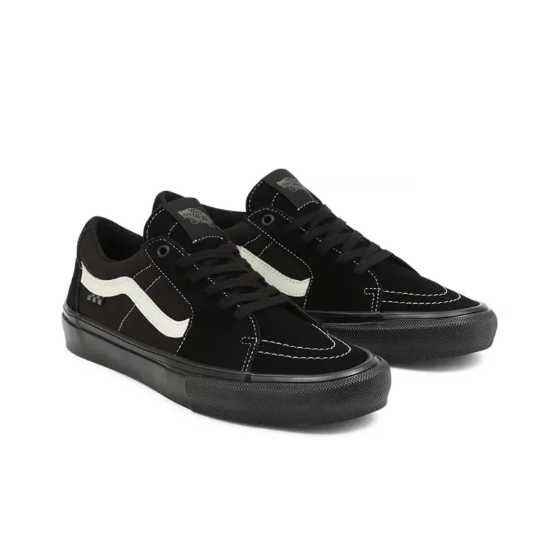 Vans Sk8 Low Black White Contrast Stitch-2