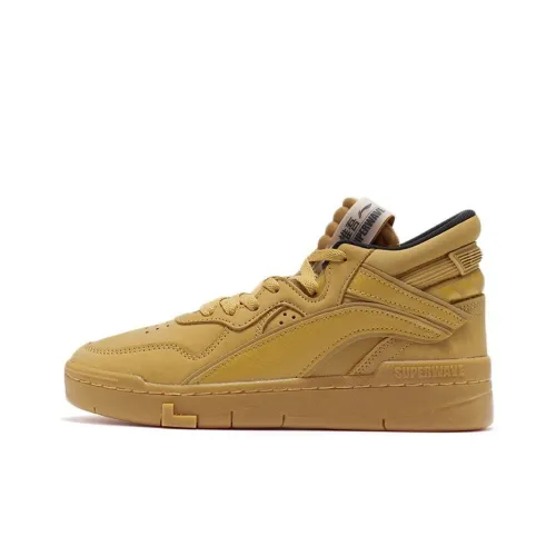 LiNing Wave Non slip Lightweight Mid Top Skateboard Shoes Women's Mineral Yellow