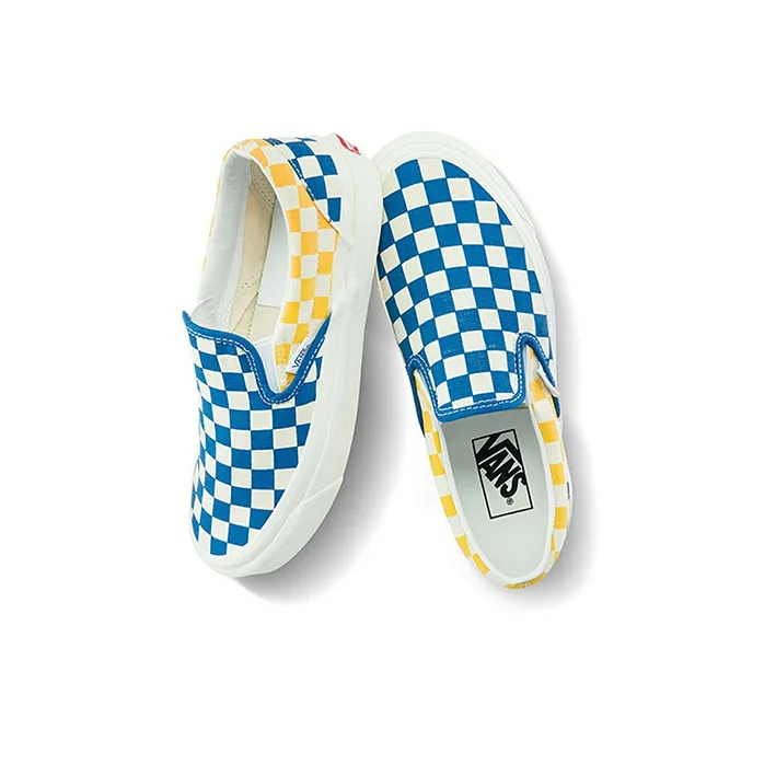 Vans Style 98 Checkboard Yellow Blue-3