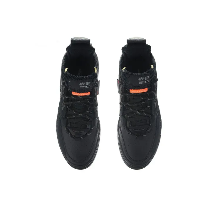 LiNing Enlightenment Slip Resistant, Abrasion Resistant, Lightweight Low Top Skateboard Shoes Men's Black-3