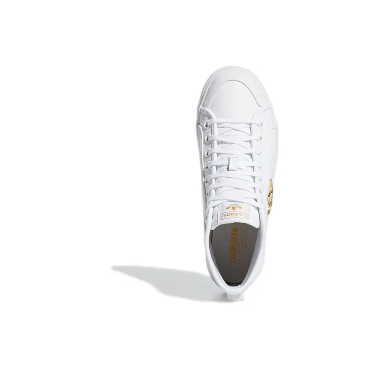 Adidas Nizza Trefoil Hi Cloud White Gold Metallic Women's-4