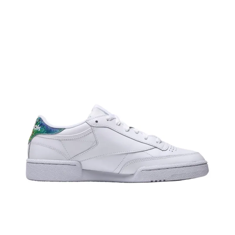 Reebok Club C Rainbow Slip Resistant Cushioning Wear Resistant Low Top Skateboard Shoes Unisex White-1