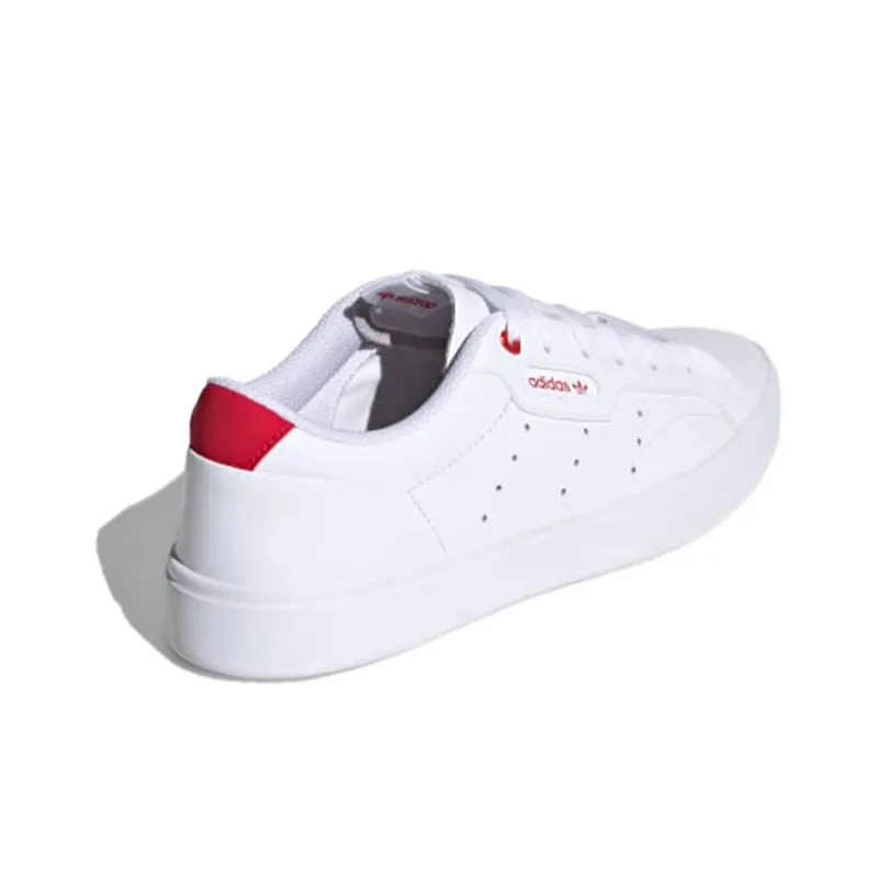 Adidas Women's Sleek 'Heart Embossed White Scarlet' Women's-3