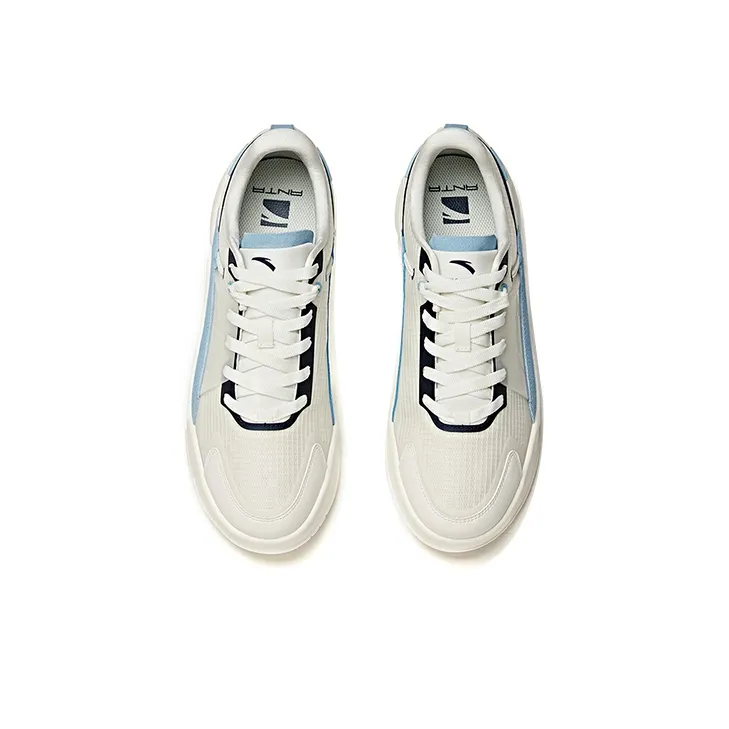 Anta Life Collection Anti Slip Wear Resistant Low Top Casual Skateboard Shoes Men's Ivory White-2