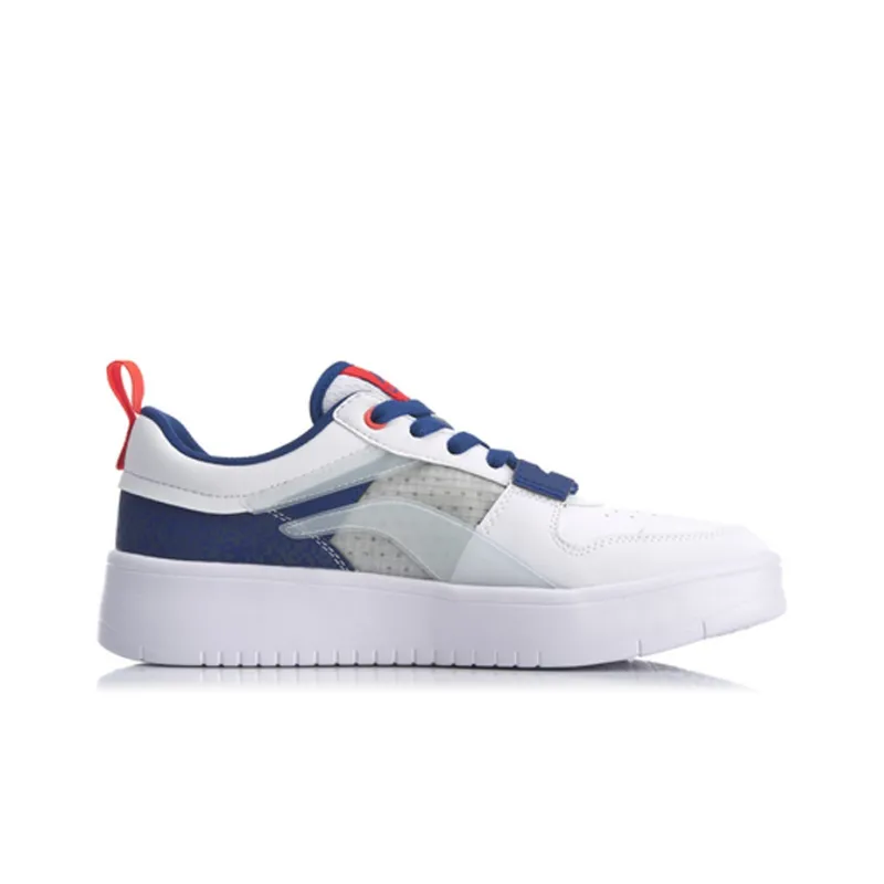 LiNing Wave Superwave Lite Non slip Lightweight Low Top Skateboard Shoes White Blue-1