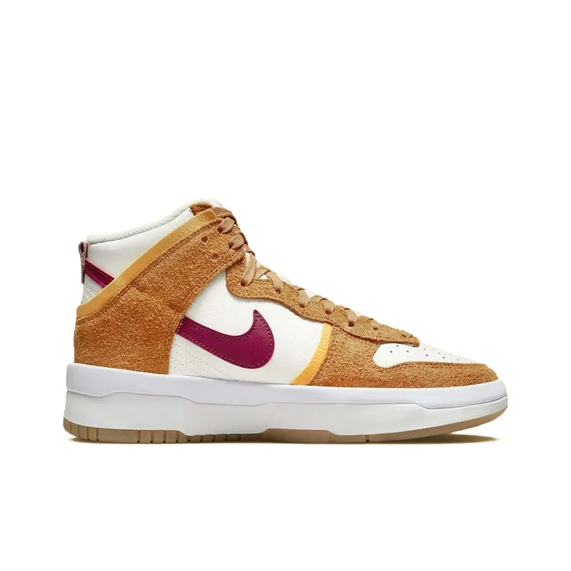 Nike Dunk High Up Sail Sunset Pink Glaze Rush Maroon Women's-1