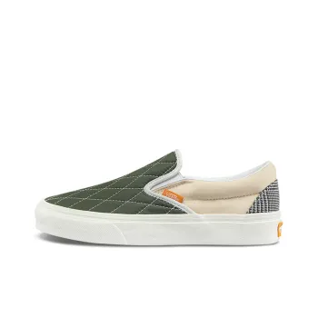 Vans Unisex Slip On Sneakers Multi color 'Green Light Gray'