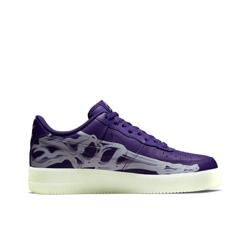 Nike Air Force 1 Low '07 Qs Purple Skeleton Halloween 2021-1