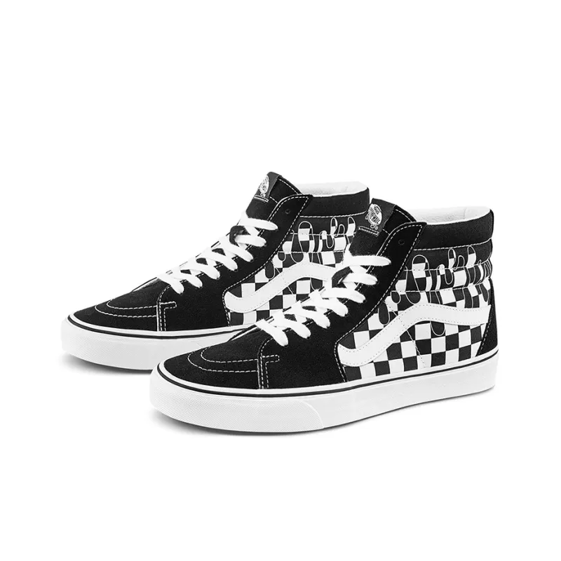 Sk8 Vans Hi 'Paint Drip Checkerboard'-1