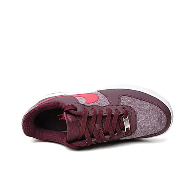 Nike Air Force 1 Slip-Resistant Balanced Lightweight Low-Top Skateboard Shoes Men's Pig Liver Red-5