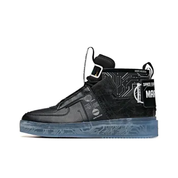 China Aerospace x Anta Anti Slip Wear Resistant High Top Skateboard Shoes Men's Black White