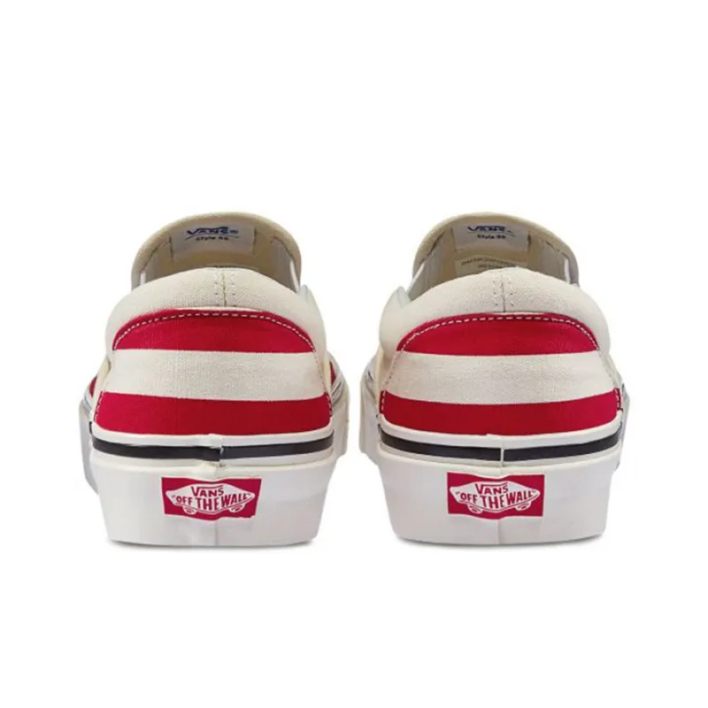 Vans Slip-On "Anaheim Factory" Red Big Stripes-4