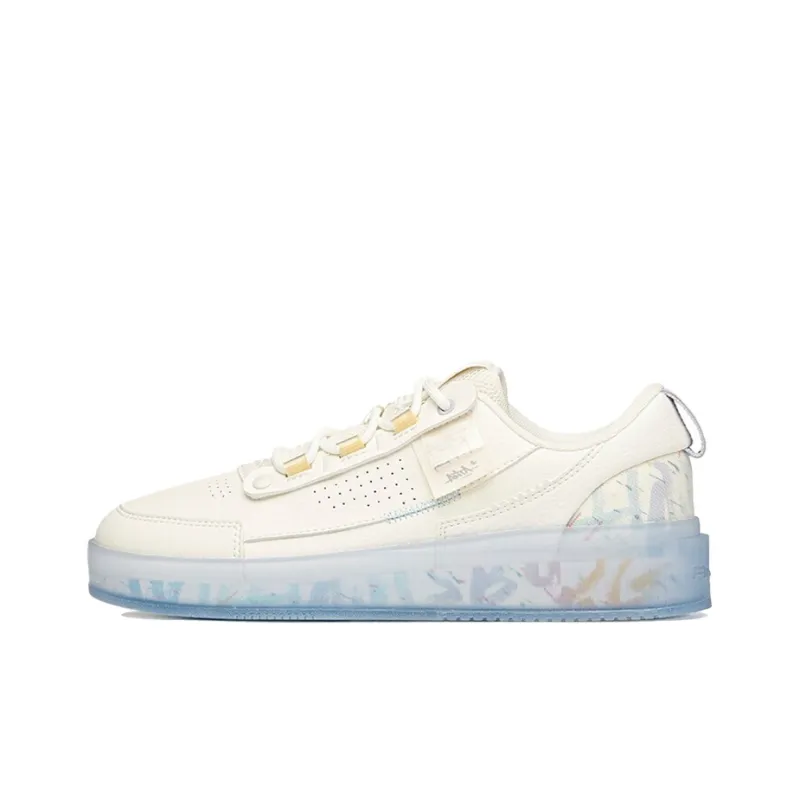 Anta Life Collection Jelly Shoe 'Stash' Anti Slip Wear Resistant Low Top Skateboard Shoes Women's White Purple-0