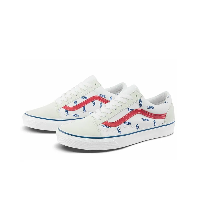 Vans Old Skool 'All Over Logo White'-1