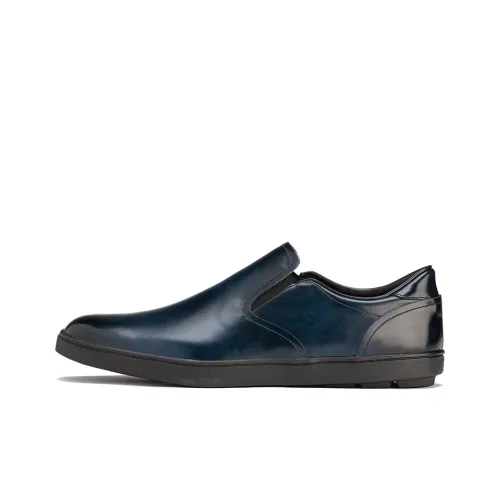 Onitsuka Tiger Slip On Deluxe Abrasion Resistant Low Top Skateboard Shoes Men's Black Blue