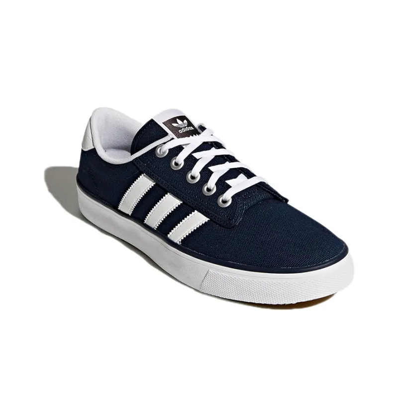 Adidas Originals Kiel Wear-Resistant Slip-Resistant Low-Top Skateboard Shoes Men's Blue White-2