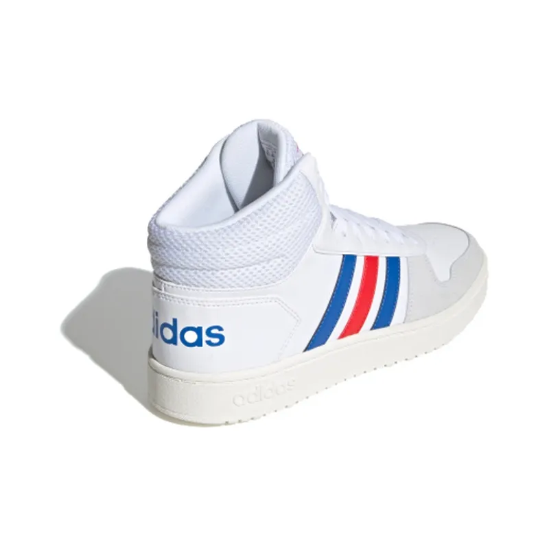 Adidas Hoops 2.0 Mid White Blue Red-3