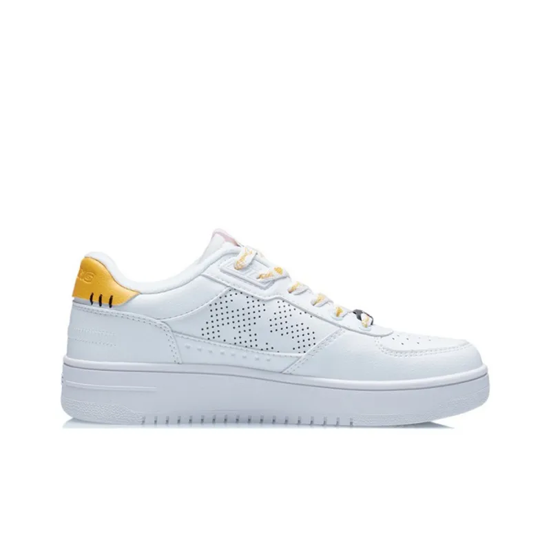 Li Ning Classic Skateboarding X Disney 'White Yellow Daisy' Women's-1