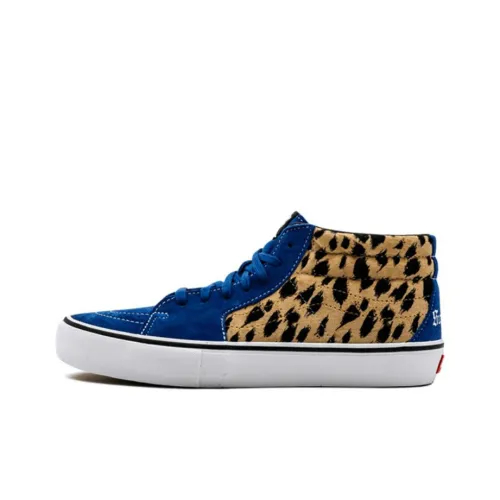 Vans Sk8-Mid Supreme Velvet Leopard Royal