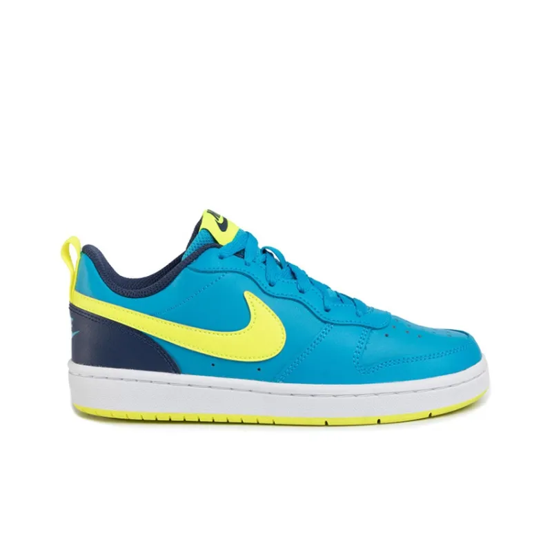 Nike Court Borough Low 2 Laser Blue Lemon Venom GS-1