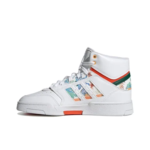 Adidas Originals Drop Step Skateboard Shoes Women's High-Top White/Colorful