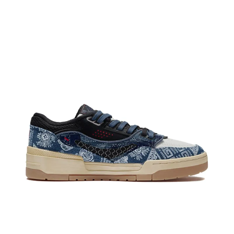 LiNing 001 BTC Earning Money Every Day Slip Resistant, Abrasion Resistant, Lightweight Low Top Skateboard Shoes Blue-1