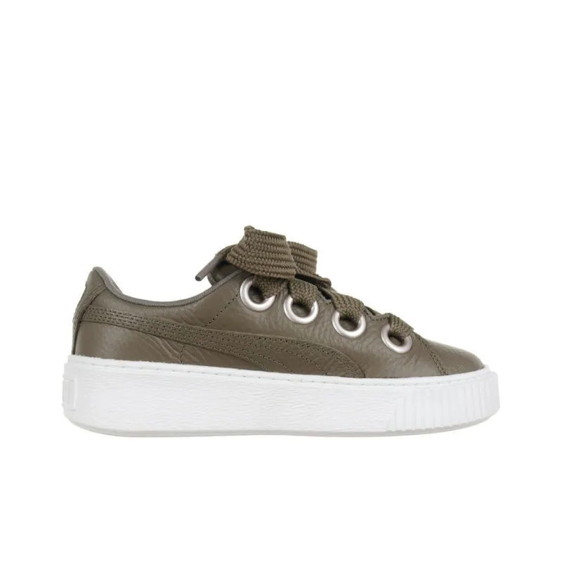 PUMA Platform Kiss Leisure Board Shoes Green Women's-1