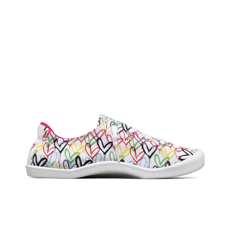 Skechers Bob's Beach Bingo Collaboration Lightweight Low-Top Skateboard Shoes Women's White-1