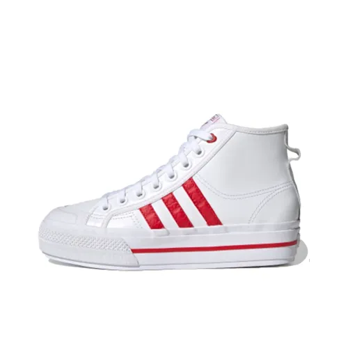 Adidas Originals Nizza Platform Mid 'White Red' Women's