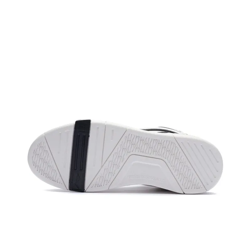 LiNing Wave SUPERWAVE Mid Anti-Slip And Wear-Resistant Lightweight Mid-Top Skateboard Shoes Women's Snow Black-4