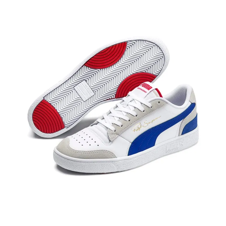 PUMA Ralph Sampson Lo Vintage White Dazzling Blue-3