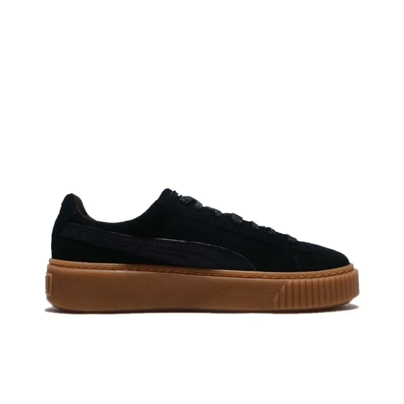 PUMA Suede Platform Animal Low Top Black Women's-1