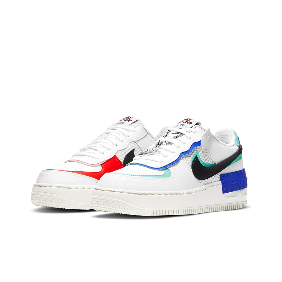 Nike Air Force 1 Low Shadow White Blue Black Women's US W 7