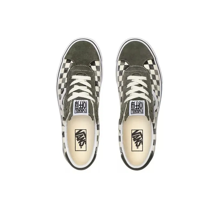 Vans Washed Sport Grey Checkboard 'Gray White'-3