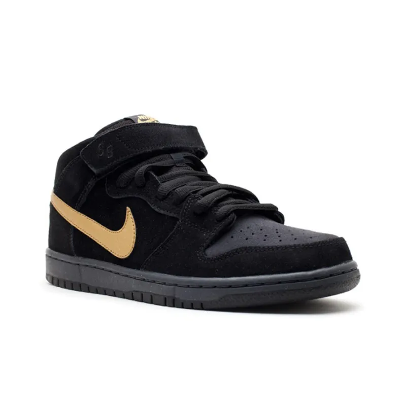 Nike Sb Dunk Mid Obsidian Metallic Gold-3