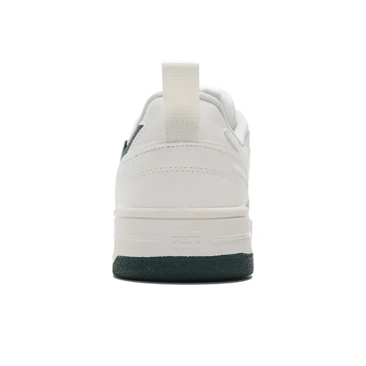 LiNing Sports Life Collection Coverage Thermal Slip Resistant Low Top Skateboard Shoes Men's White Green-5
