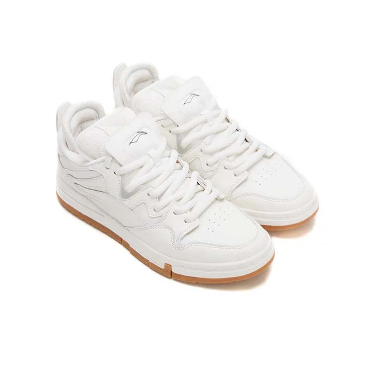 LiNing Wei Wu PRO Pro Slip Resistant Cushioning Coverage Low Top Skateboard Shoes Men's White-2