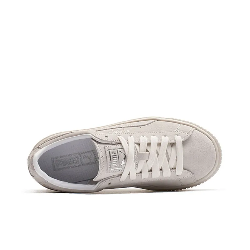 PUMA Suede Platform Gray Women's-4
