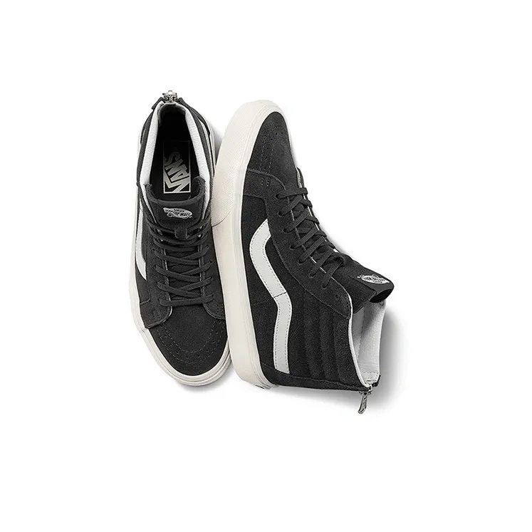 Vans Unisex SK8 High Top Sneakers Grey Charcoal Grey-4