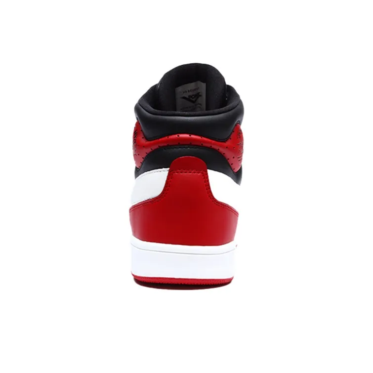 Pony Skateboard Shoes Unisex Mid Top Black Red-3