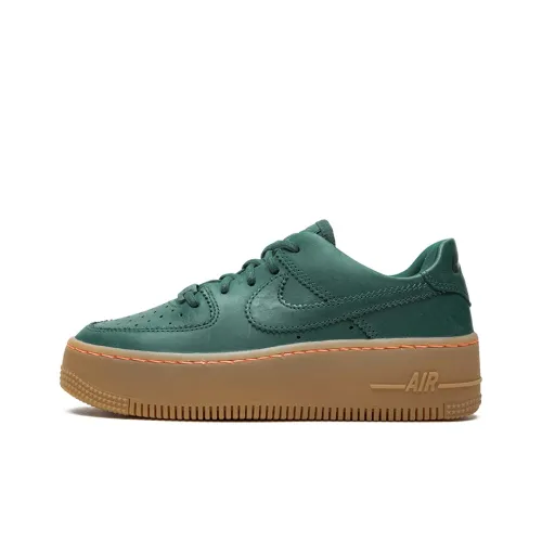 Nike Air Force 1 Skateboard Shoes Women's Low-Top Green/Brown