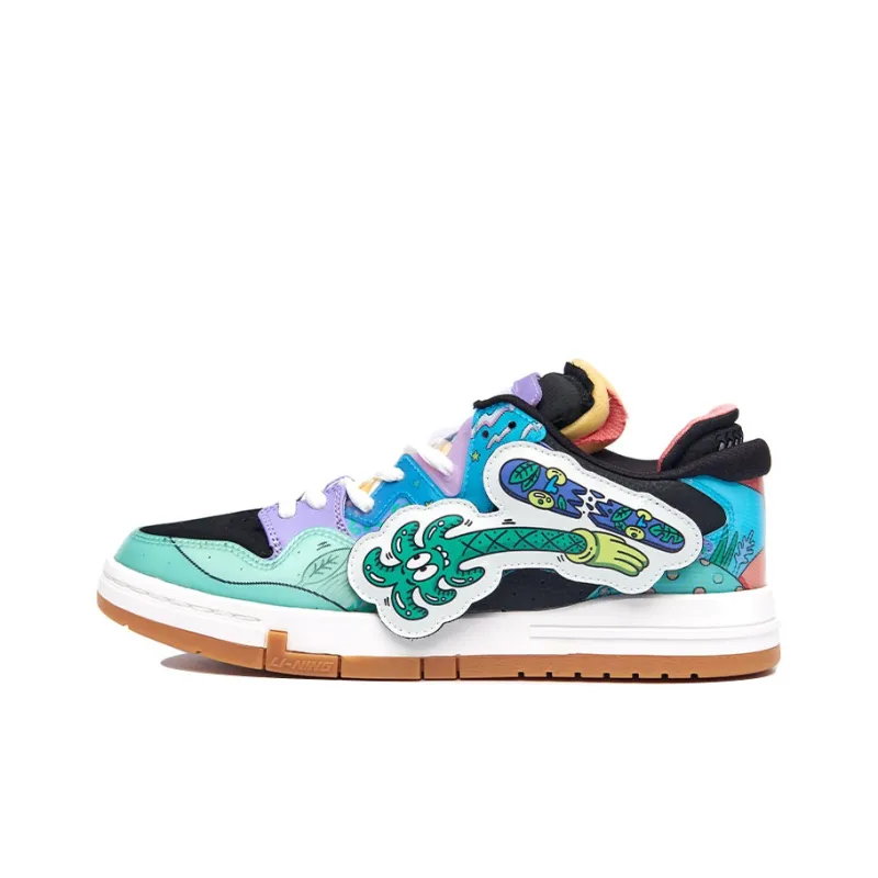 Steven Harrington x LiNing Wei Wu PRO Pro Durable Breathable Low Top Skateboard Shoes Multicolor-0