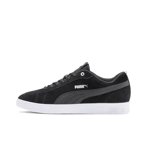 PUMA Smash V2 Sd Black/White Low Casual Board Shoes Women's