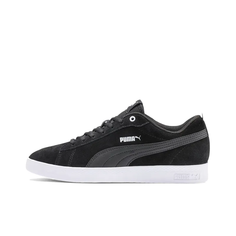 PUMA Smash V2 Sd Black/White Low Casual Board Shoes Women's-0