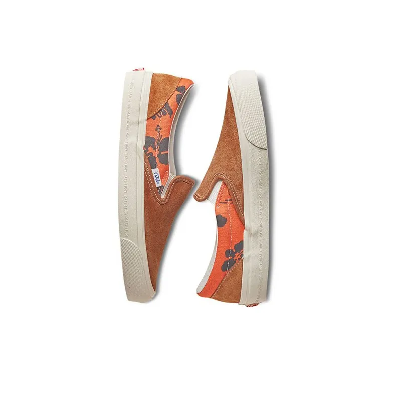Vans Slip On Modernica Orange Hawaiian Print-3